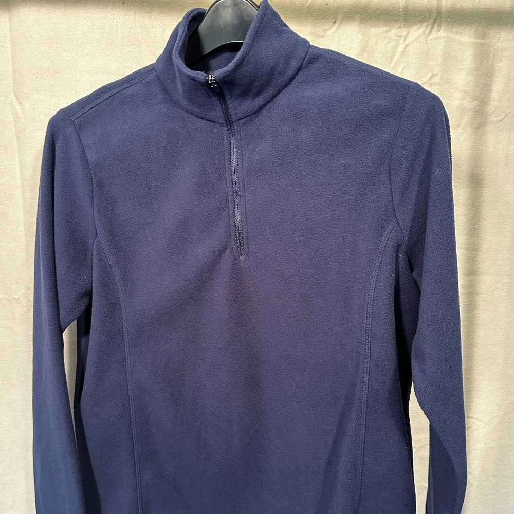 Women's Lands End Blue Fleece Pullover (Petite S)